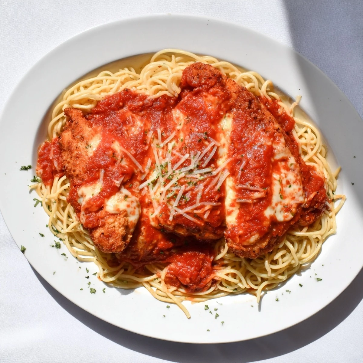Chicken Parmesan with Spaghetti