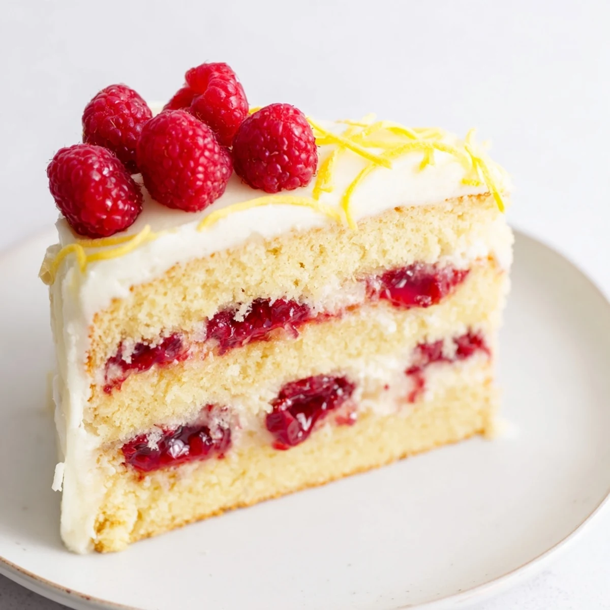Lemon Raspberry Layer Cake