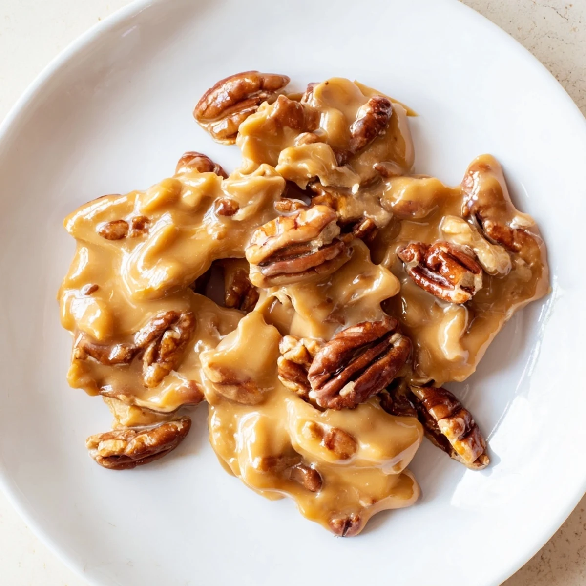 Perfectly portioned Mardi Gras Pecan Pralines are ready to serve, ideal for festive gatherings with a cup of chicory coffee.