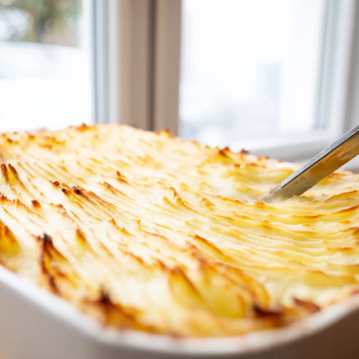 A hearty Beef Shepherds Pie with Peas features a rich ground beef filling studded with sweet green peas and carrots.