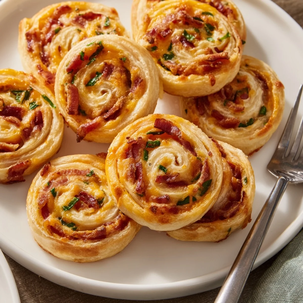 Golden baked easy jalapeño popper pinwheels filled with melted cheddar cheese and crispy bacon