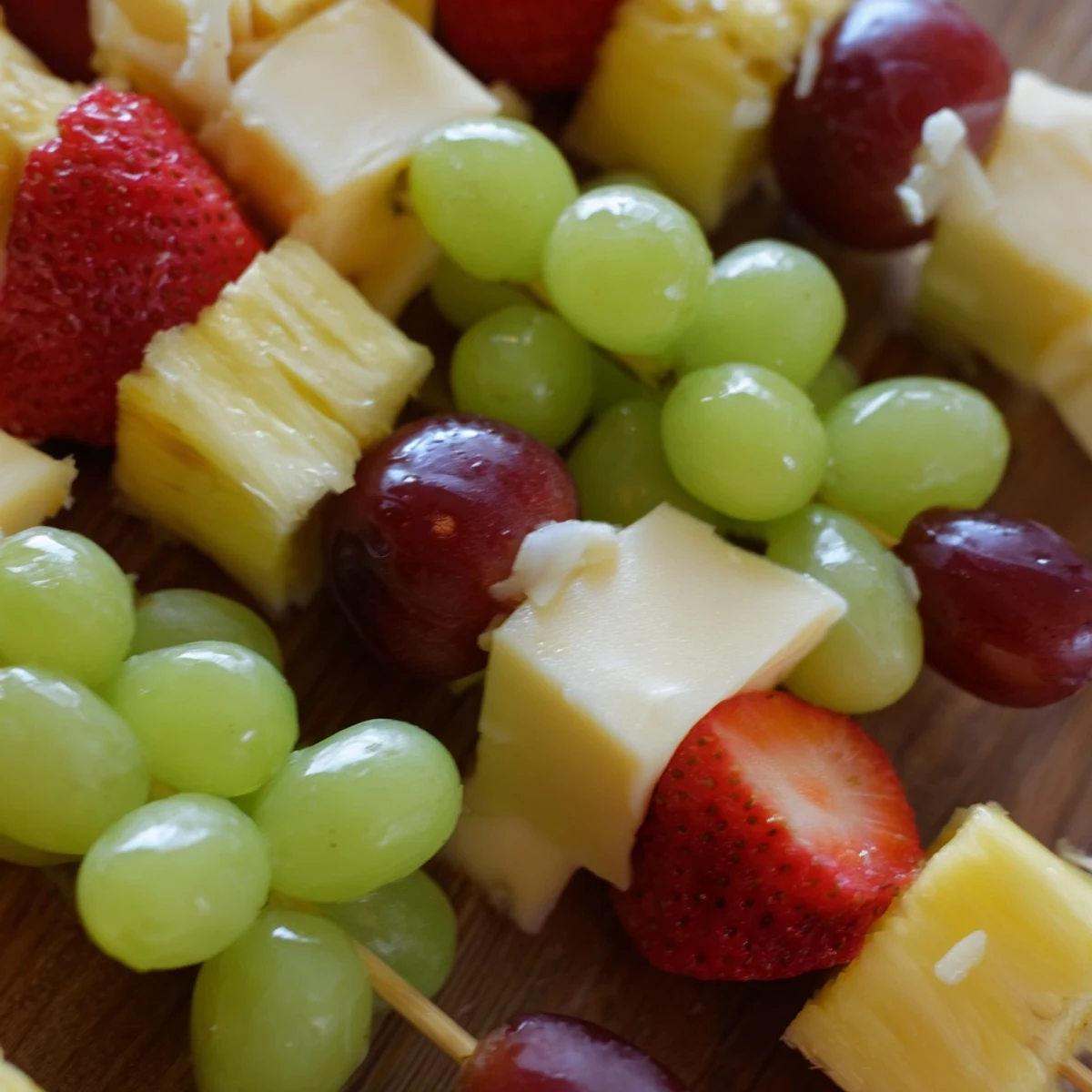 Delicious Fruit And Cheese Kabobs