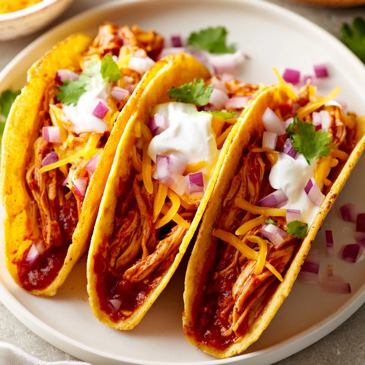 Slow Cooker Shredded Chicken Tacos