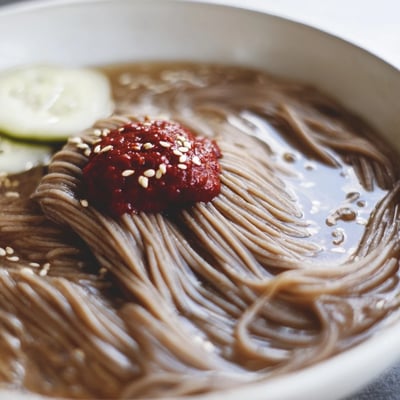 Korean Naengmyeon Cold Noodle Soup